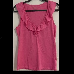 Lilly Pulitzer Pima cotton pink sleeveless top.